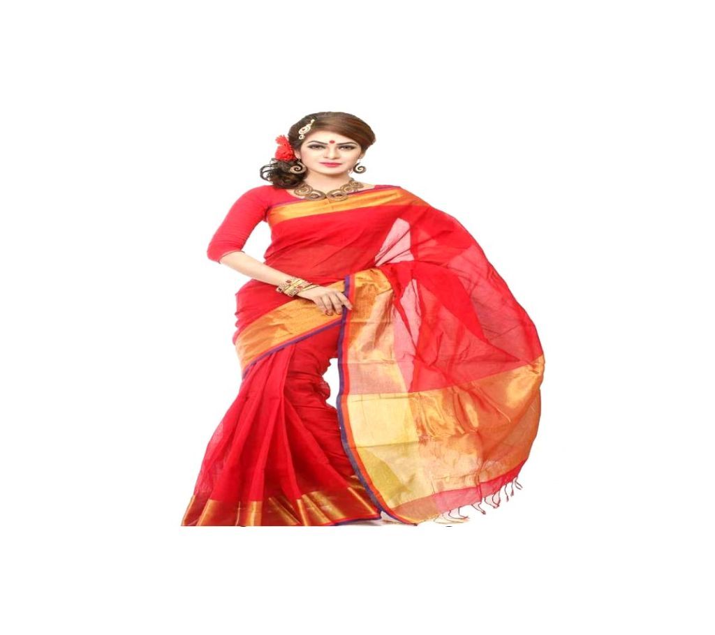 Red Half silk  Saree for Women;