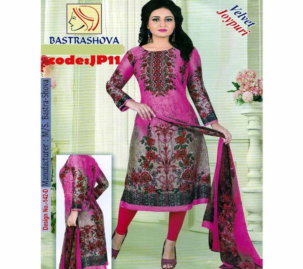 joypuri unstitched Three Piece pure shiffon Georgette orna