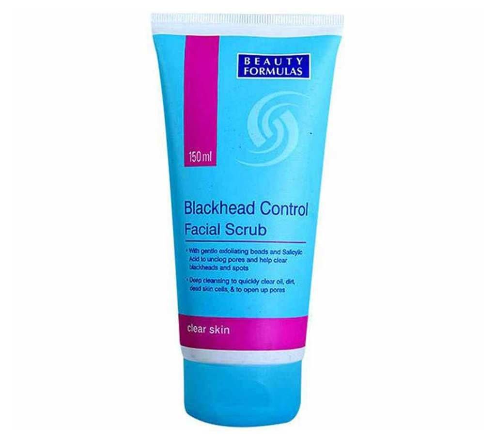 Beauty Formulas Blackhead Clearing Facial Scrub 150ml - UK 