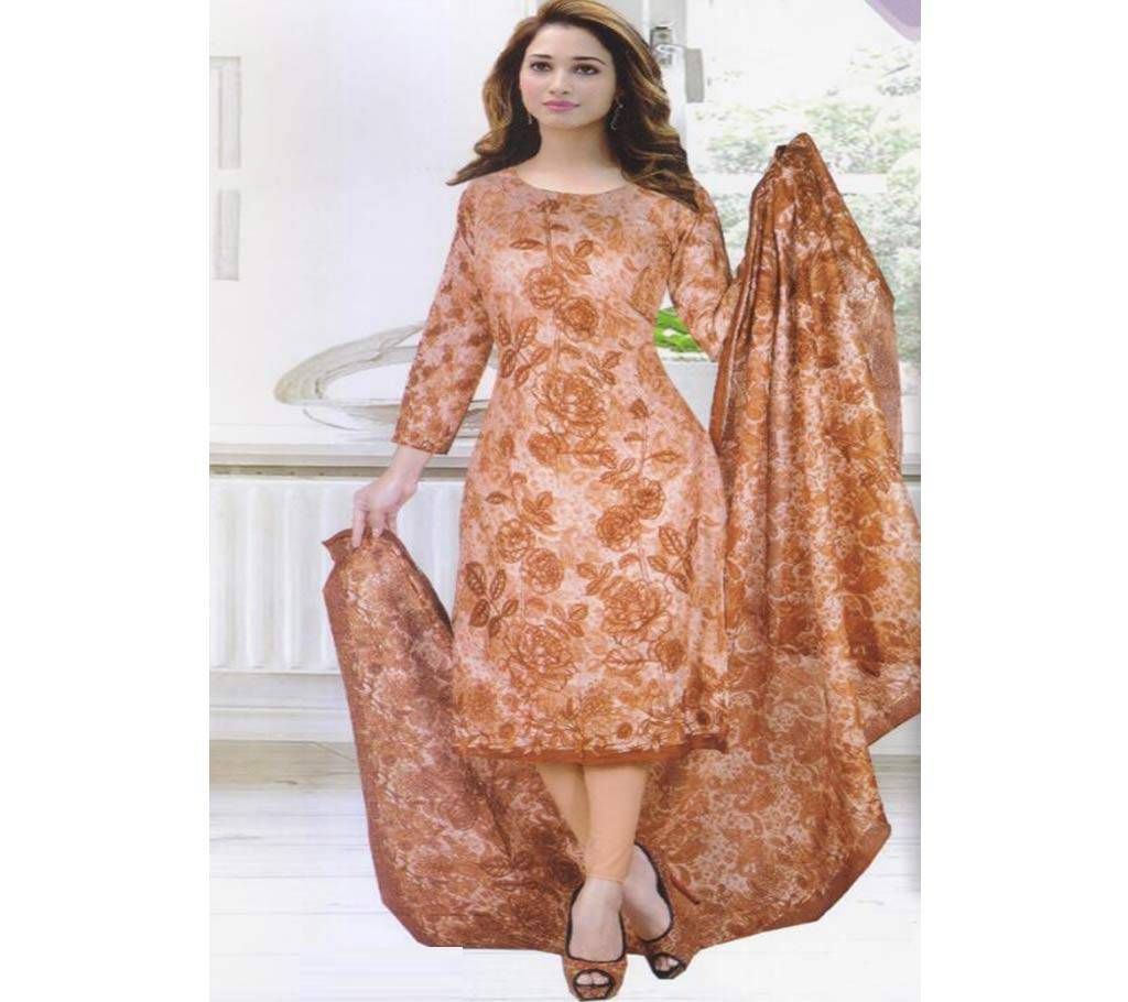 Unstitched Printed cotton 3 piece