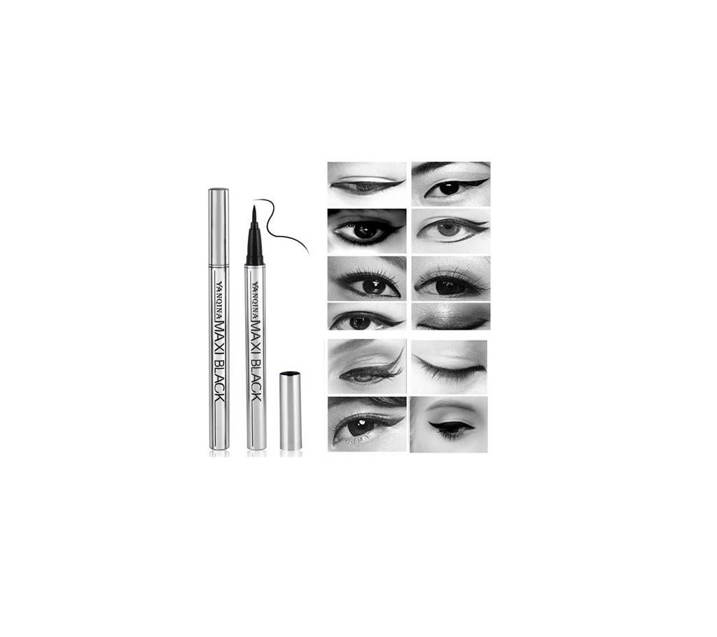 YANQINA Ultimate Black Long lasting Waterproof Eyeliner Pencil Pen