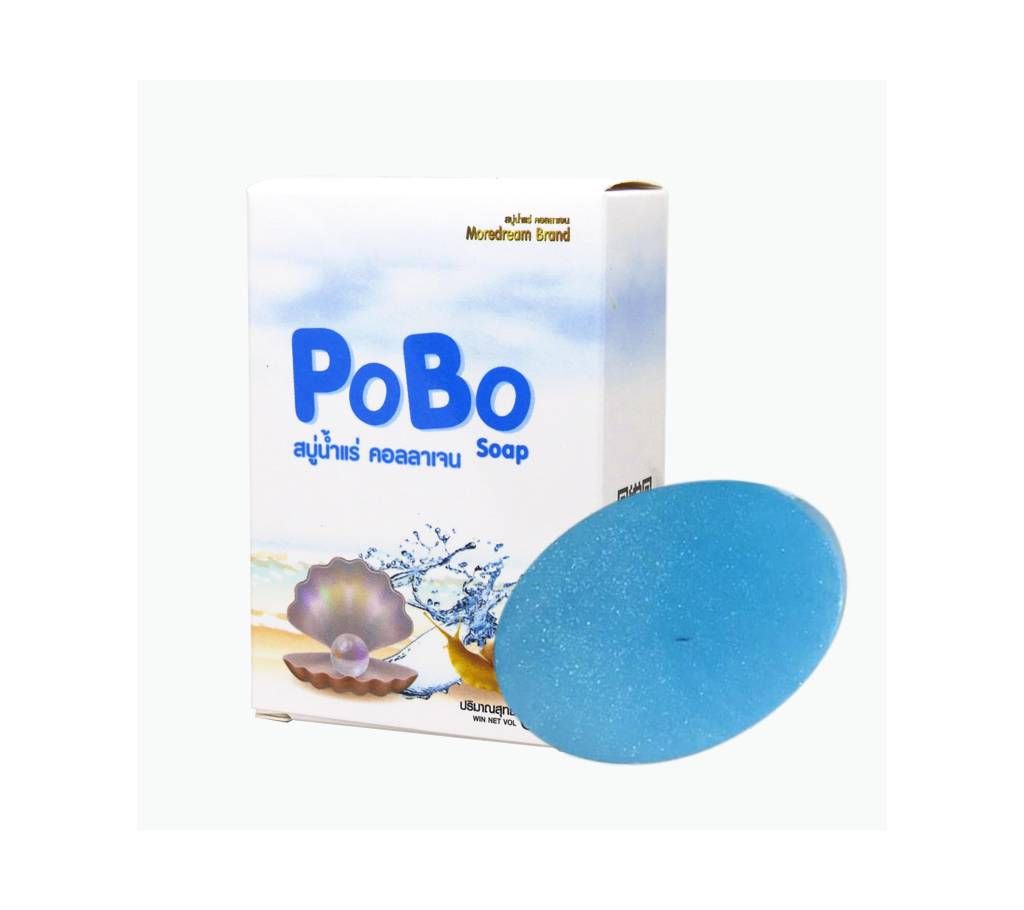 Pobo Mineral Collagen Soap Gentle Cleansing Brightening Reduce Dark Spot Freckles Aura Clear Skin (China)