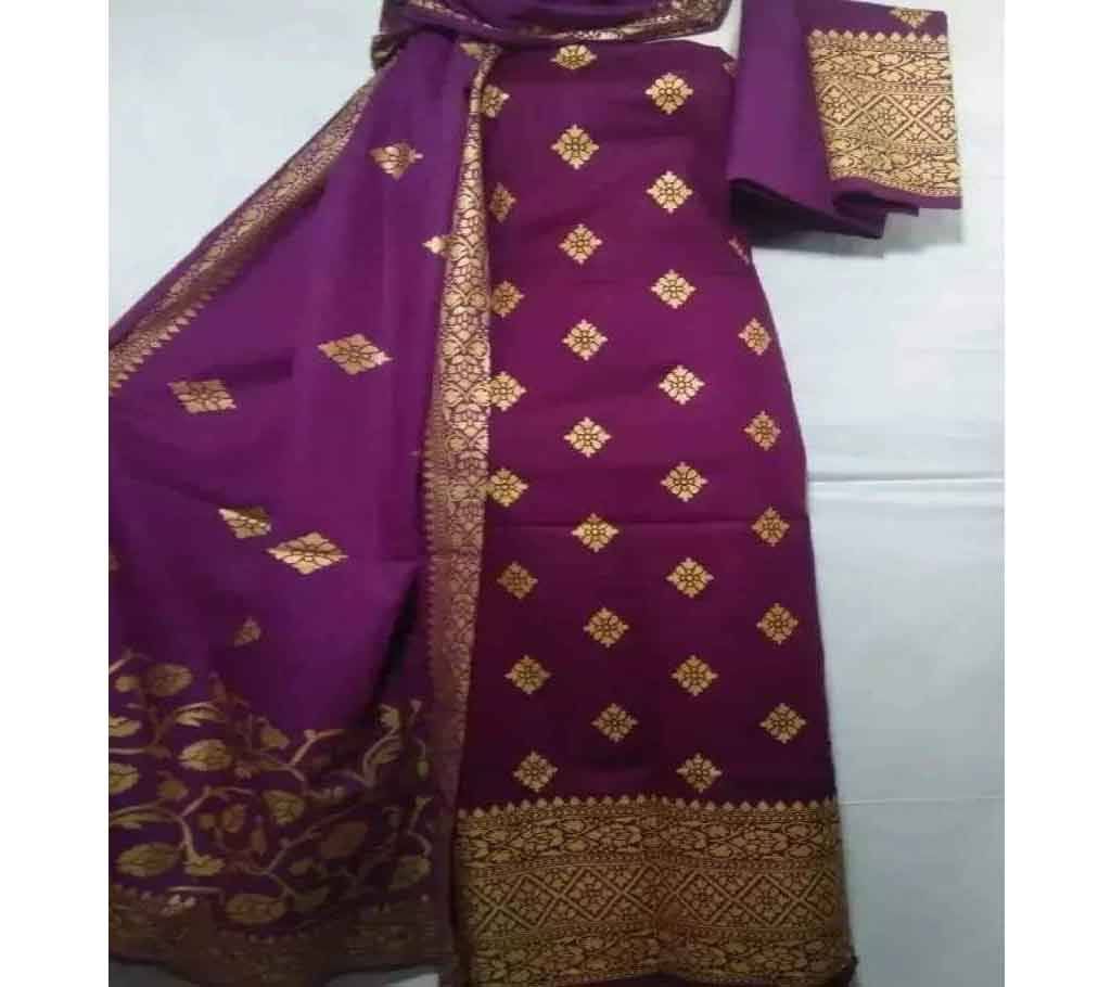 Piece Unstitched Stylish Regular Design Pure Cotton Print Three-