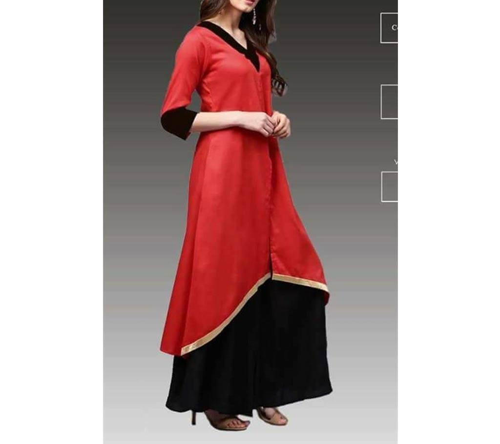Ladies Stitched Kurty With Palazzo