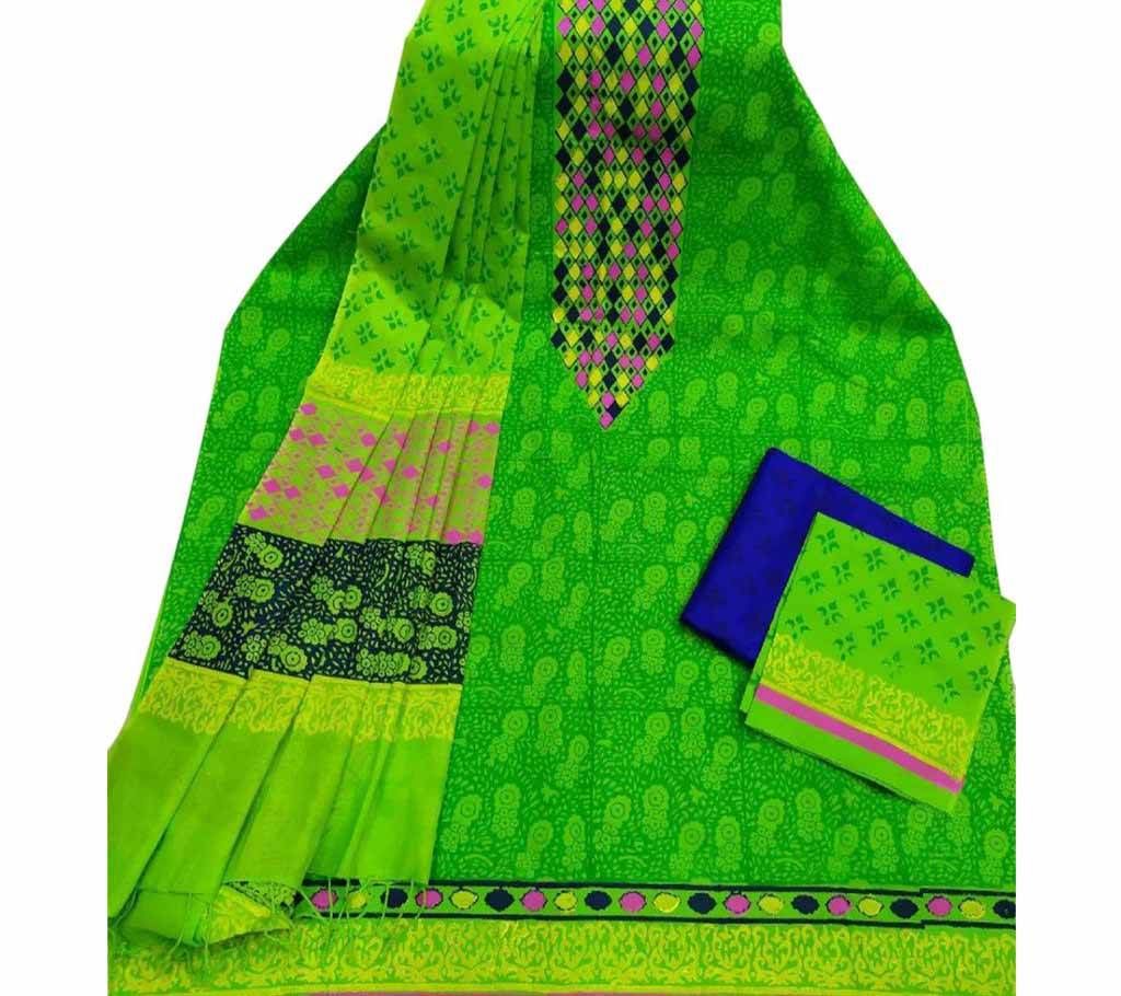 Unstitched Block Printed Cotton Salwar kameez st-6