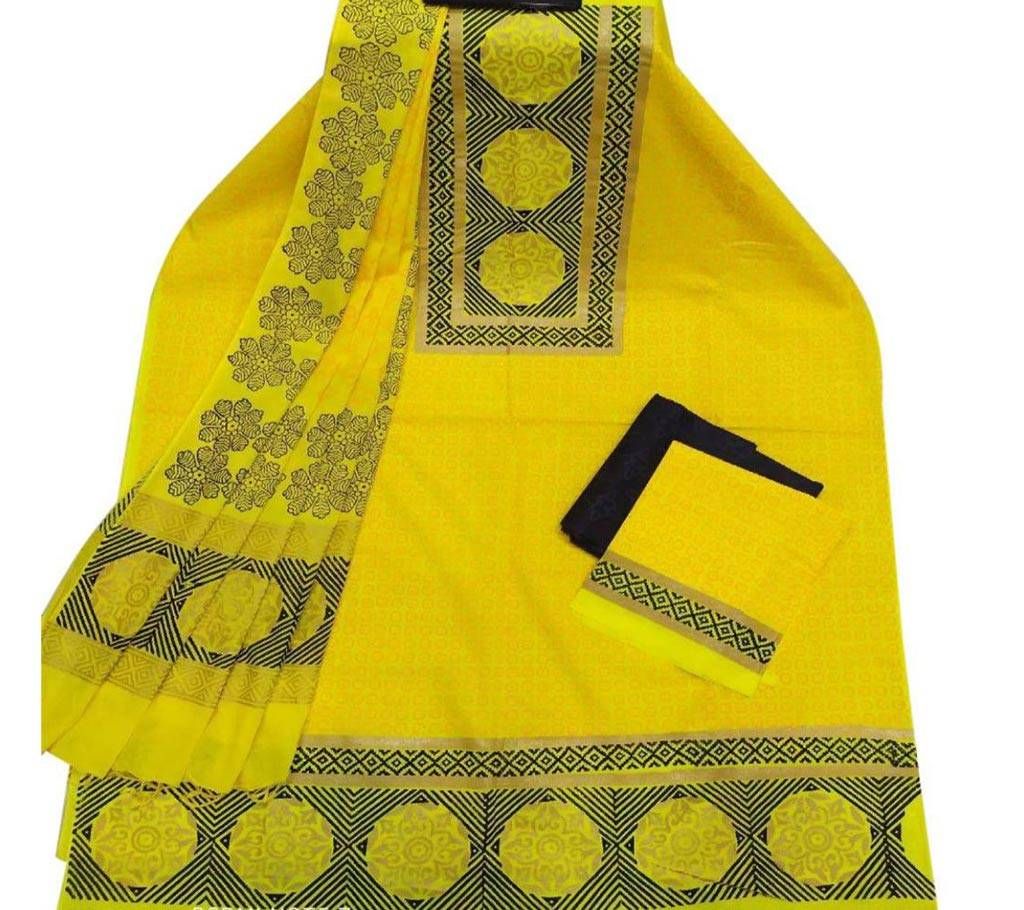Unstitched Block Printed Cotton Salwar kameez fs-30