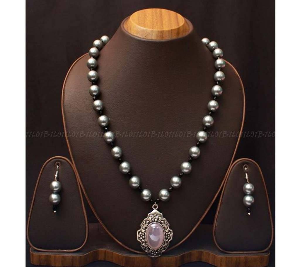 Artificial Black Pearl Pendant Jewelry  CH36  HMM