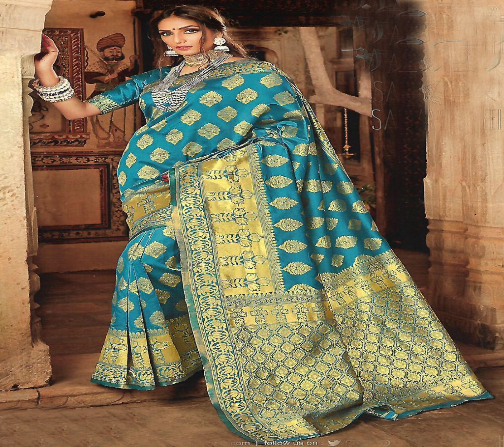 Indian Katan Saree with blous Piece SL-5