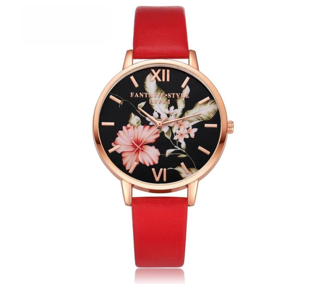 LANNA Floral Screen Design Ladies Watch