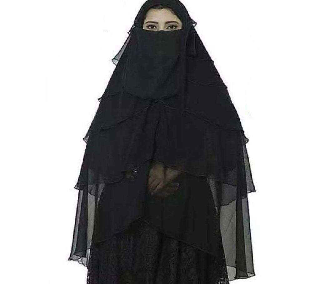 6 part Soft Georgette Hijab for women 