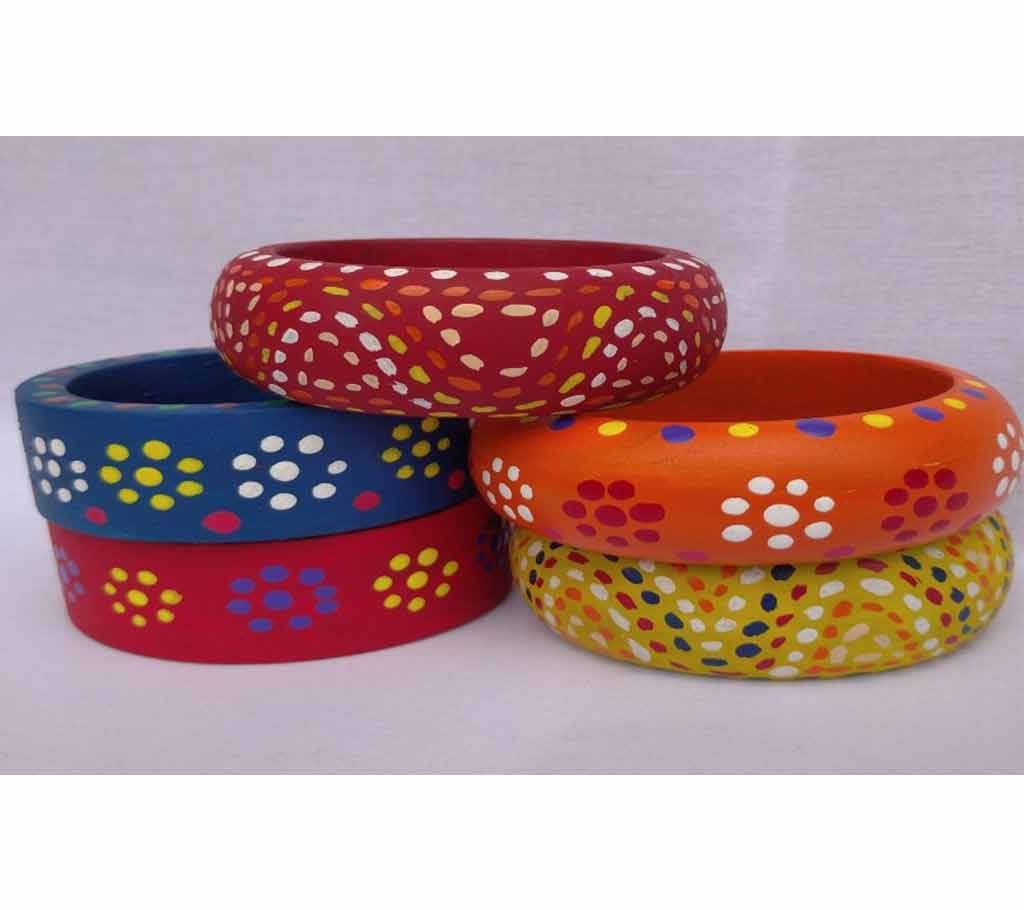 Handmade Multi-Color Bangles By Patua-1 Piece