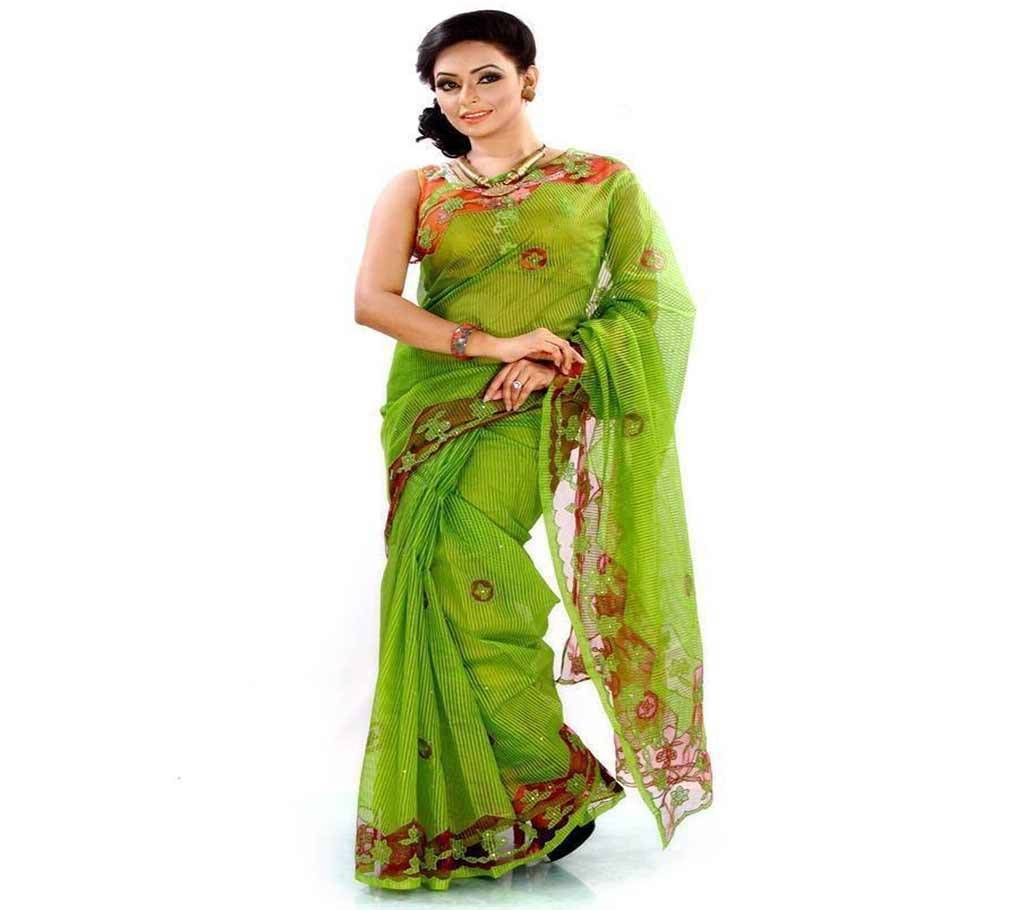 Applique Design Cotton Sharee