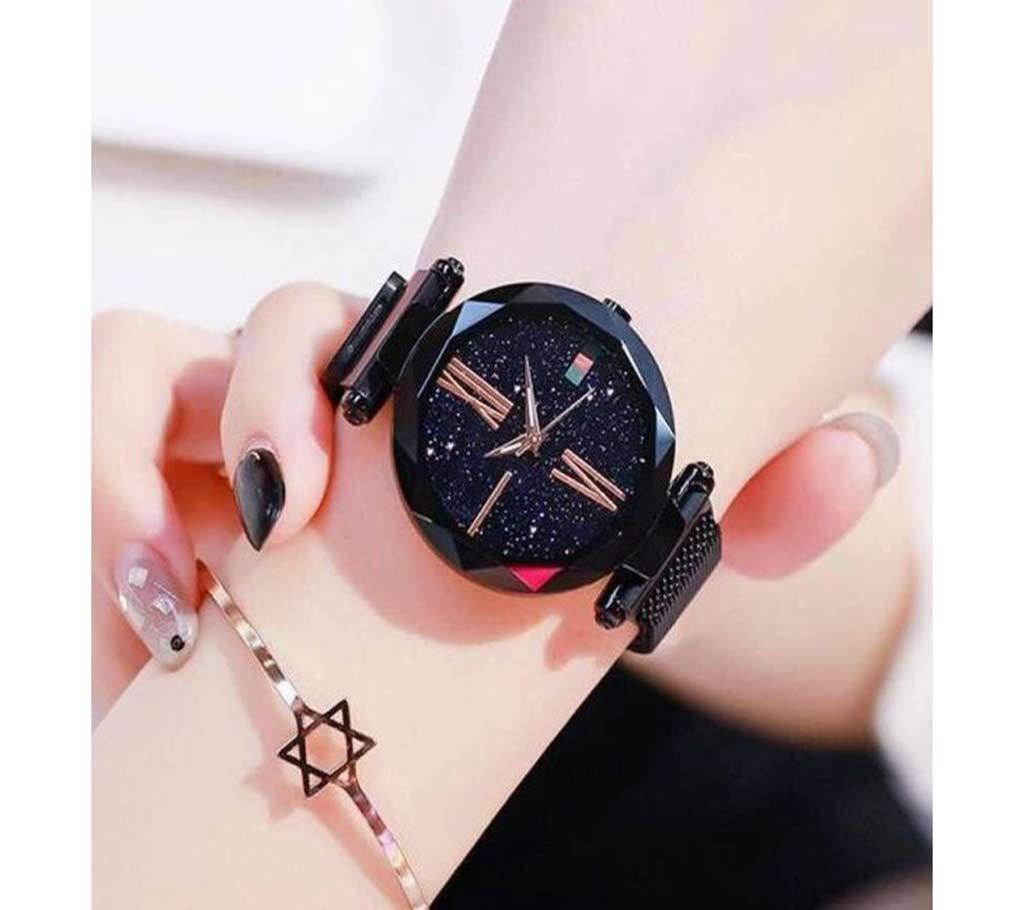 ladies Magnetic wrist watch  Black01  SFH