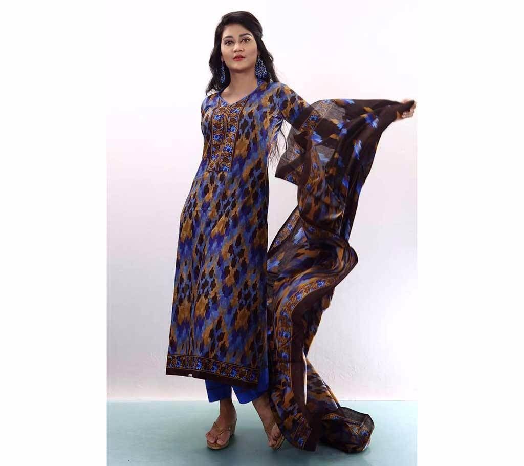 Unstitched Joy puri cotton lawn 3 pcs