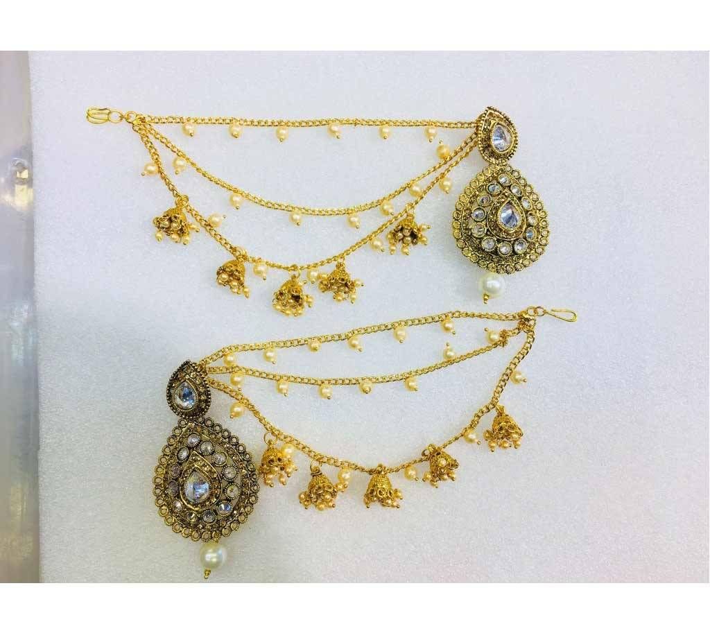 bahuboli stone Crafted Earrings 