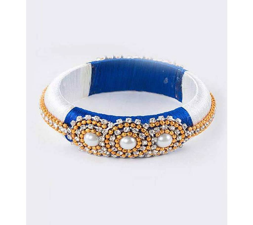 Multi Color Silk Thread Single Bangle