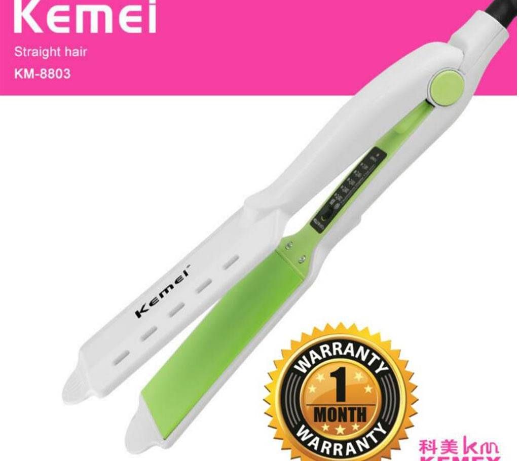 kemei 2in1 hair straightener brush