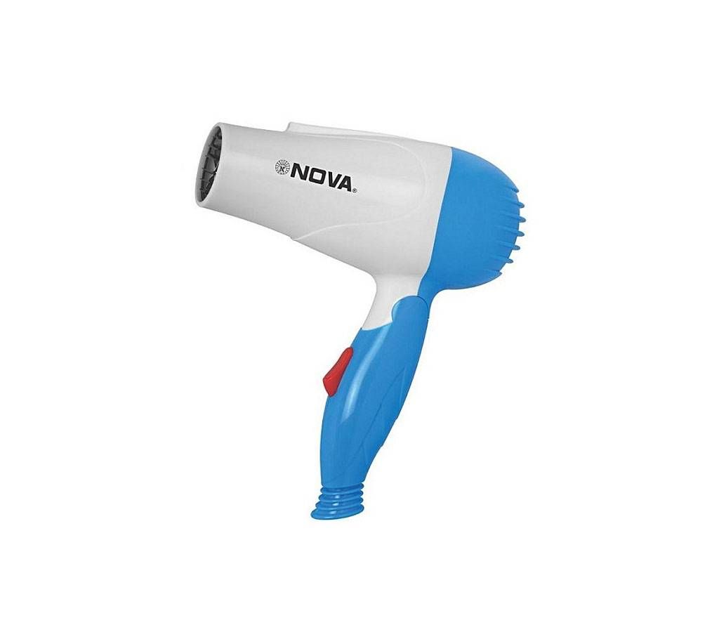 Blue and White Nova Foldable Hair Dryer - NV-1290