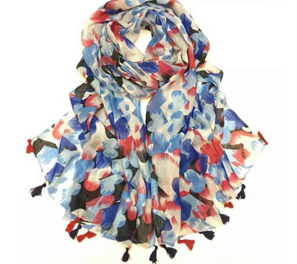 Heart print cotton hijab