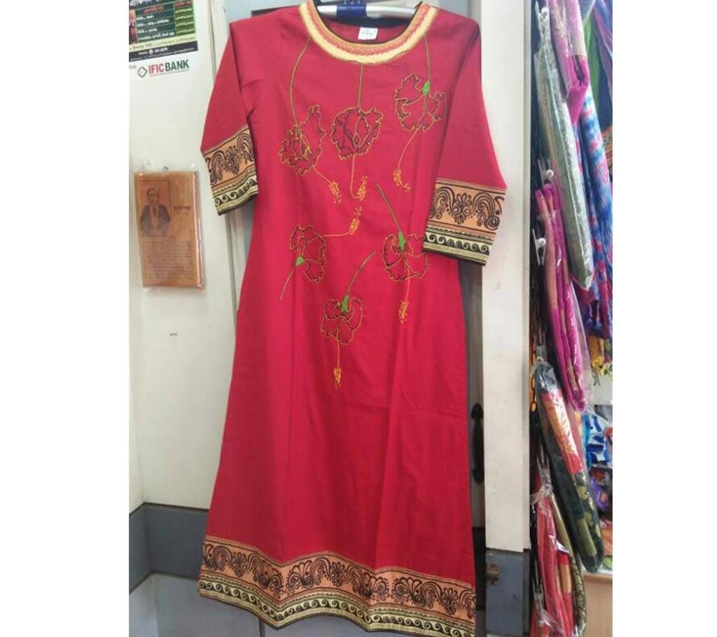Red Joba hand single kameez 