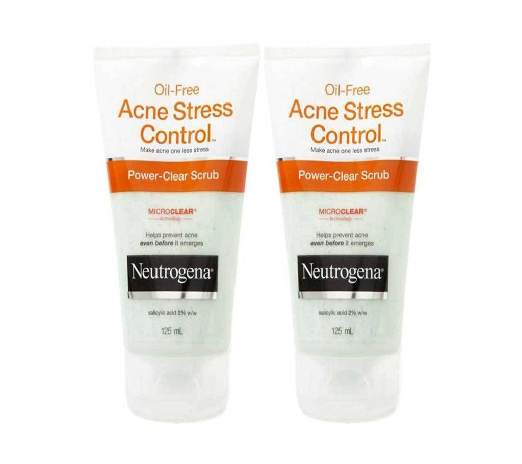 Neutrogena Oil-Free Acne Stress Control Power-Clear Scrub 125mL USA