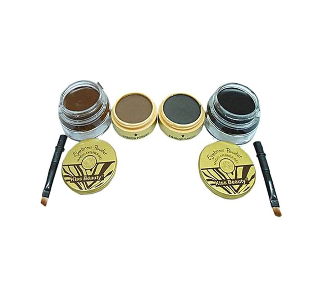 Kiss Beauty Eye Liner Gel 10ml - Black and Brown Original 