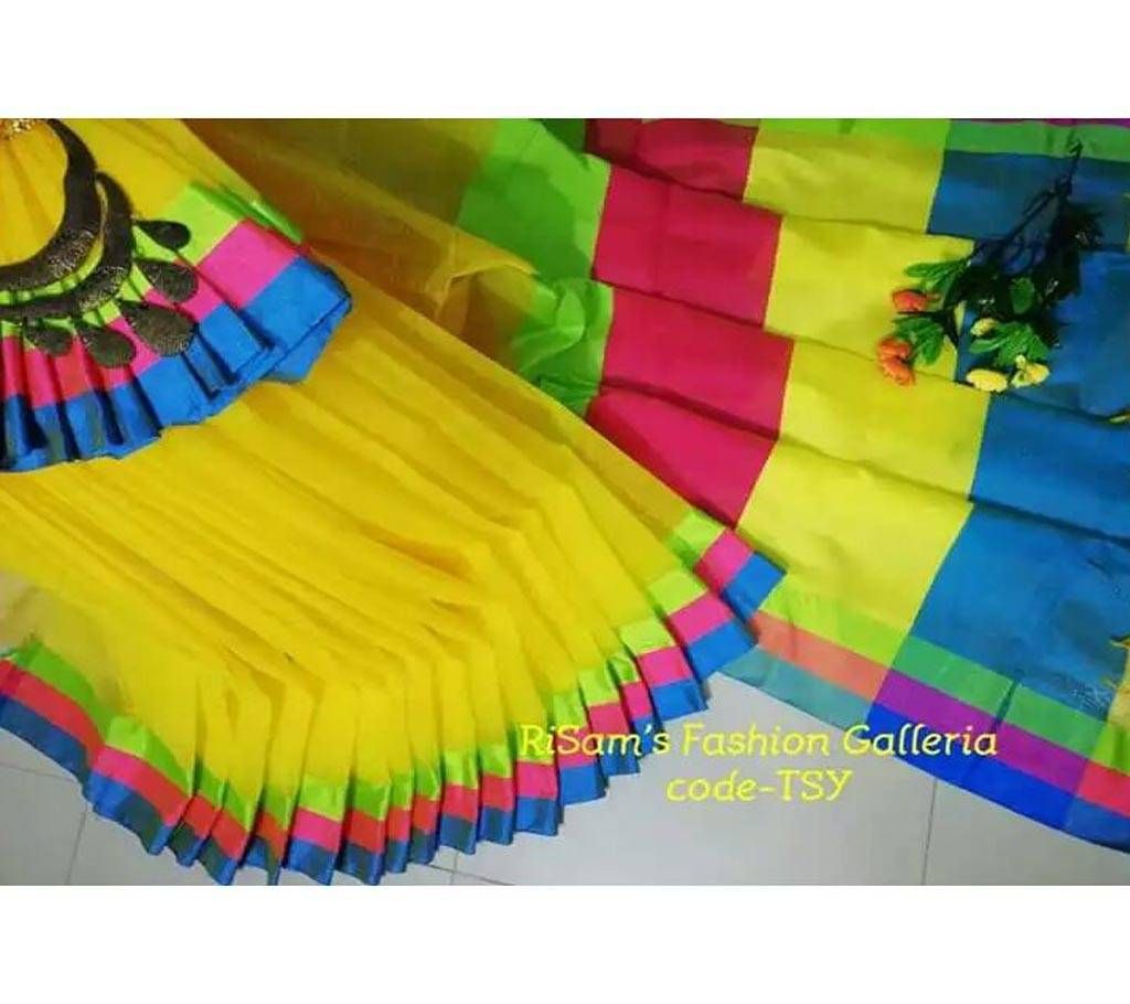 Hand Loom Half Silk Taant Sharee