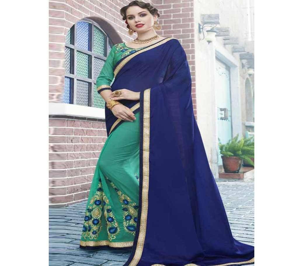Georgette and embroidery work saree nsc-722