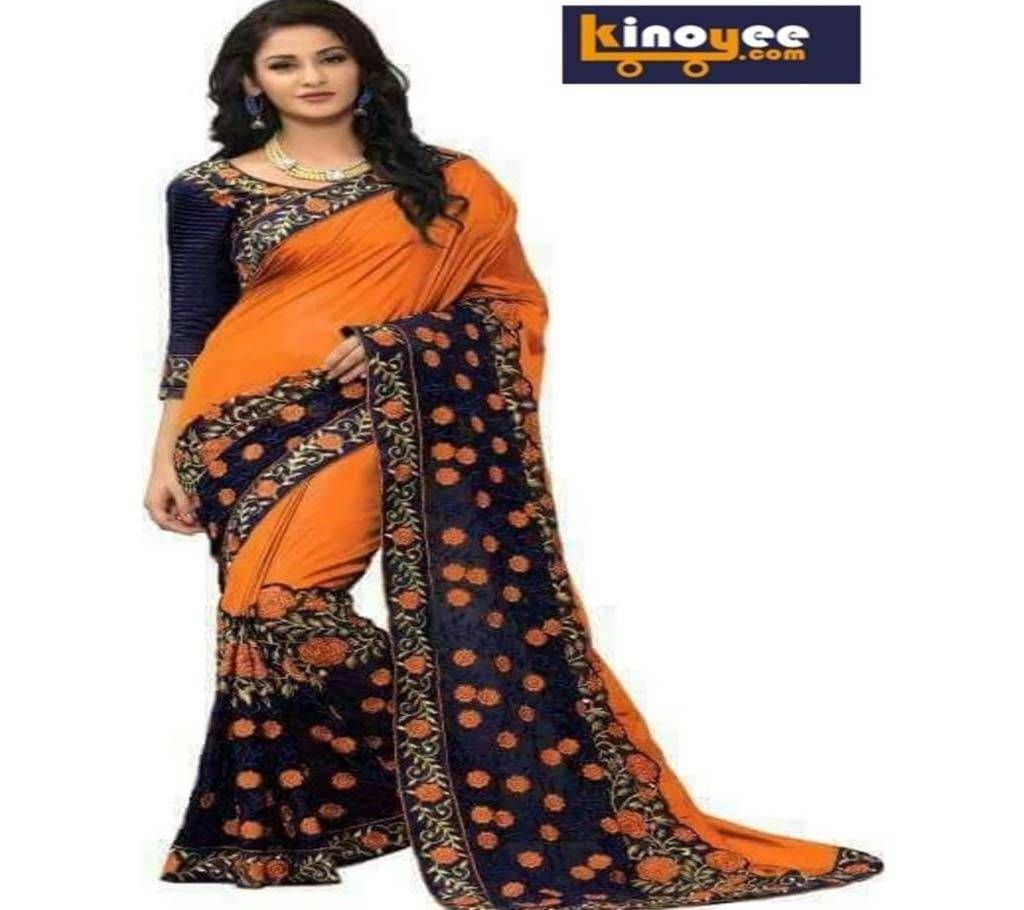 Indian Gorgeous Wet Less Georgette Saree with Blouse Piece