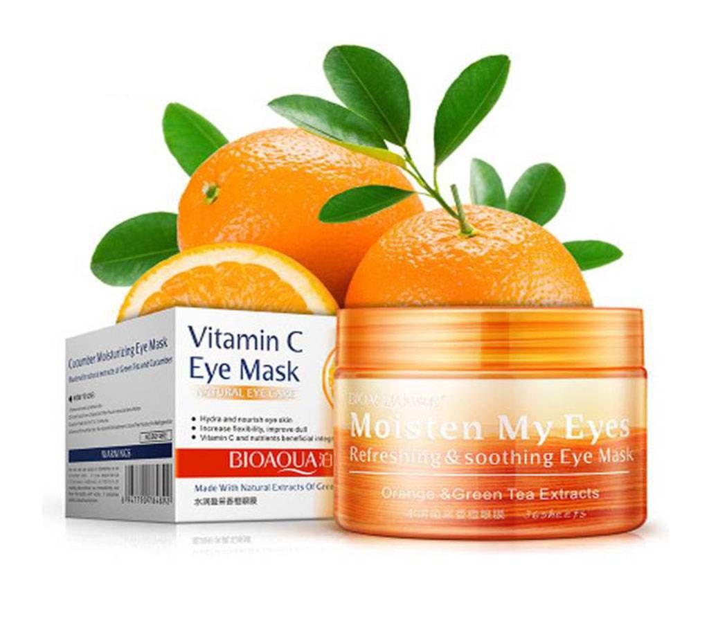 BIOAQUA Eye Mask Beauty Eyes Skin Care Orange Vitamin C Essence Dark Circle Anti-Puffiness 80g China