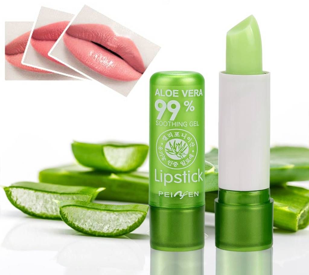 Aloe Vera Moisturizing Lip Stick Lipstick Color Mood Changing Long Lasting Lip Balm 20g China