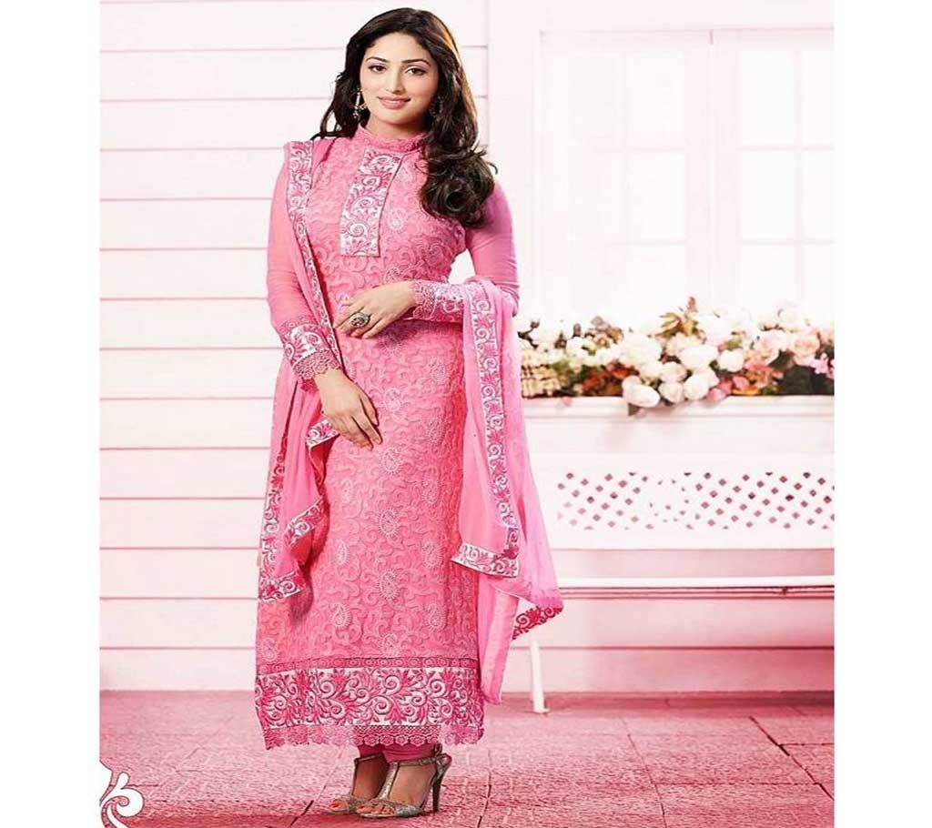 Semi-stitched Embroidery Georgette  Kamiz