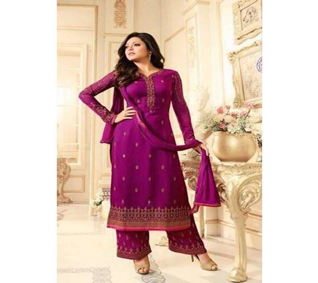 Semi Stitched Gorgeous Embroidery Georgette Kamiz - Nitya 1804 Copy