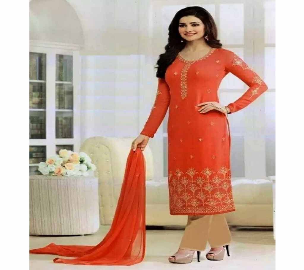 un-stitched  georgette with embroidery salwar kameez st-0044