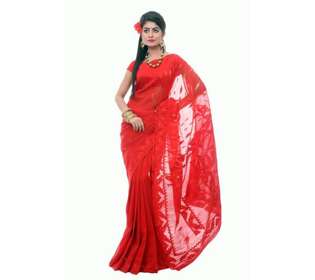 Pure Dhakai Jamdani Hand Embroidery Saree 
