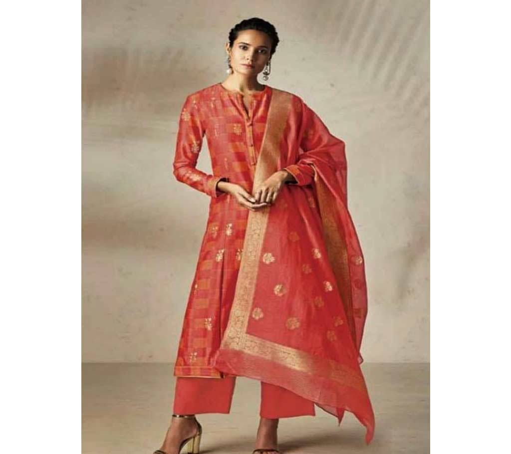 Sarg Posheeda -185 Unstitched Silk Suit
