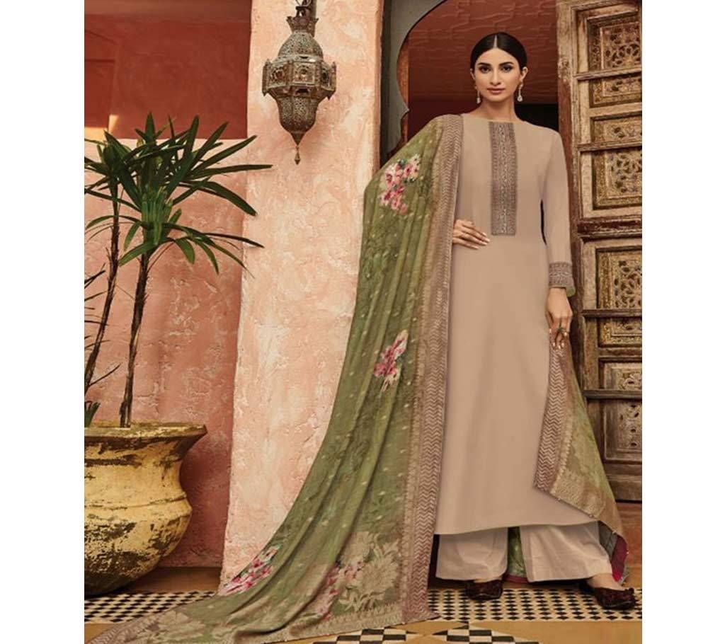 Varsha Pehnawa - 12 Unstitched Moslin Suit