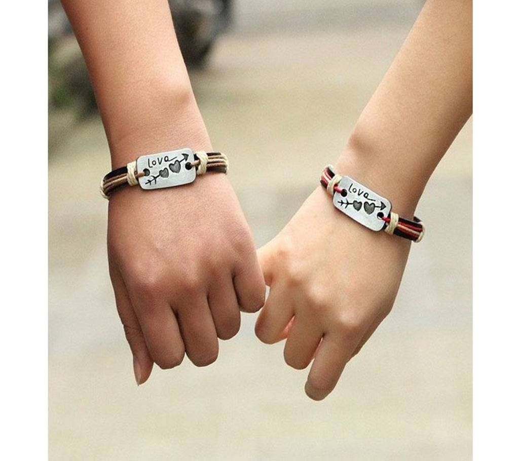 New Genuine Leather Bracelets Arrow Cross Heart Bracelets For Couples Pair Bracelets jewelry Women Men Gift For Couples