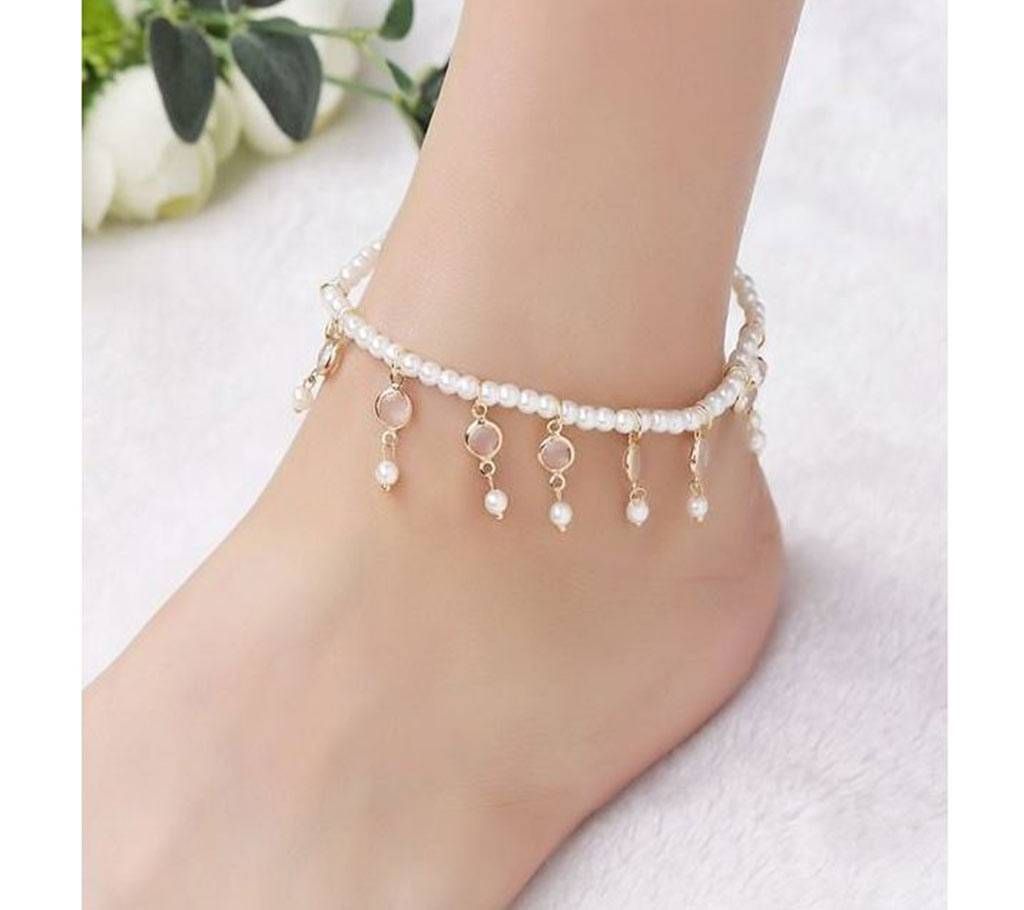 Bohemian Imitation Pearl Anklets For Women Sexy Ankle Bracelet