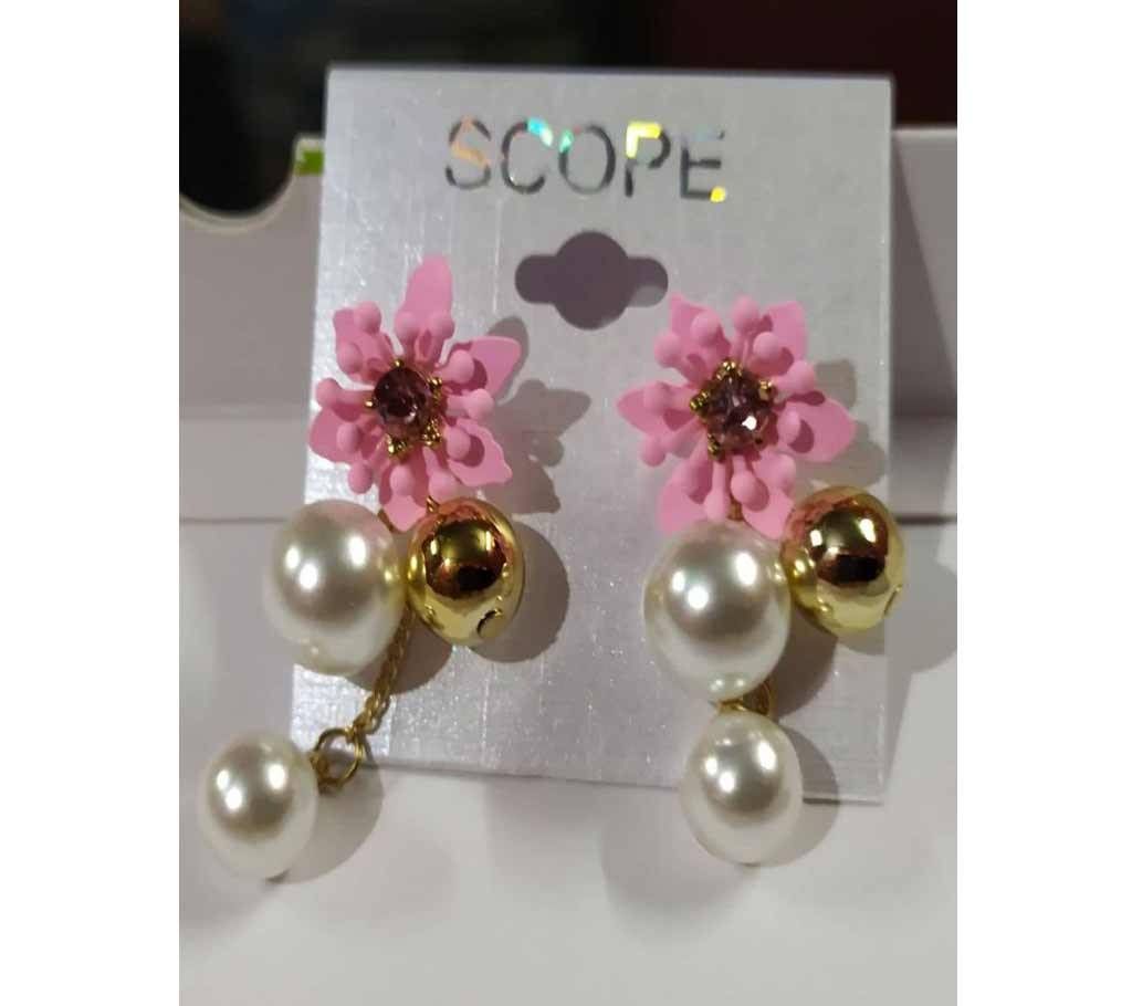 Pink Puf Ear Ring