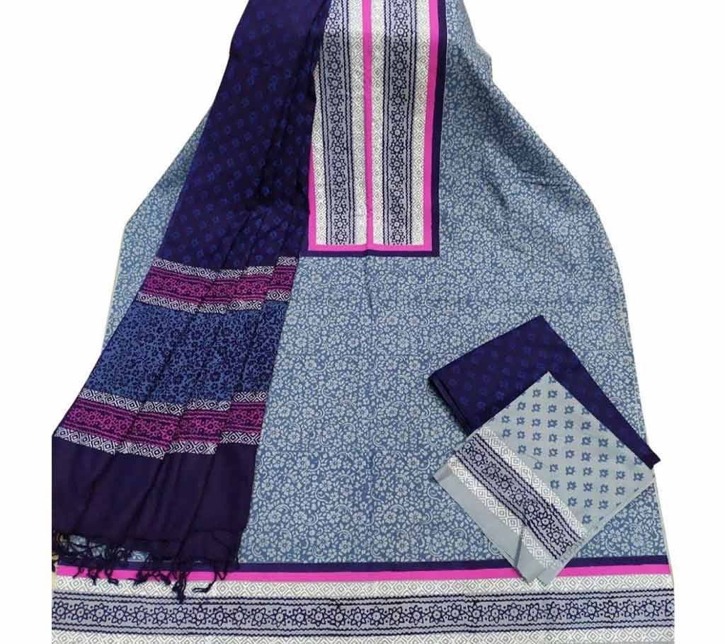 Unstitched Block Printed Cotton Salwar kameez fs-31