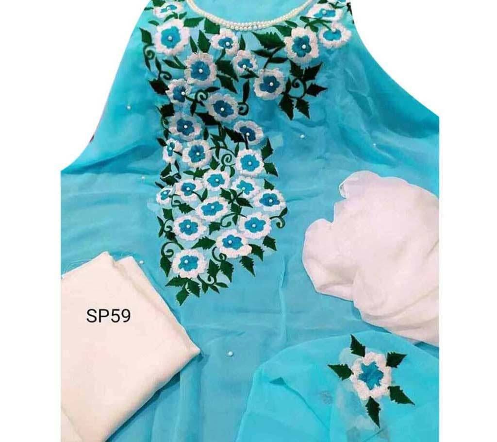 Unstitched Georgette Printed Cotton Salwar Kameez