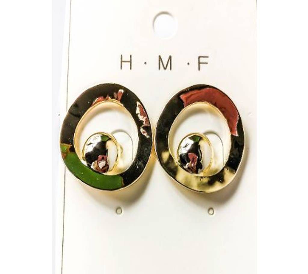 Golden Round Ball Earrings For Women