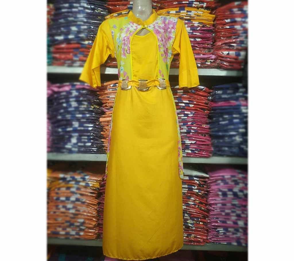 Long Lilen Kurti with Koti