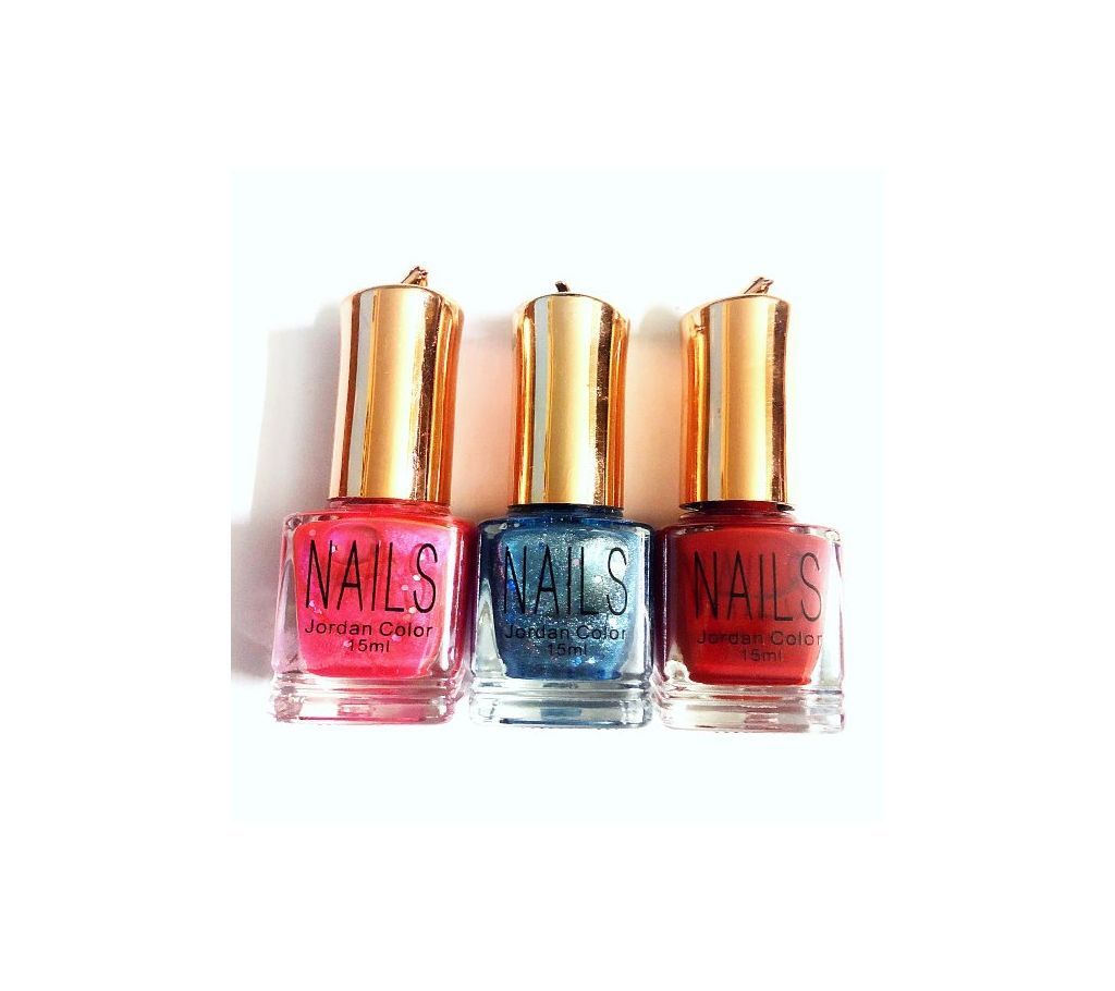 Pack of 3 Nails Nailpolish for woman-pink,blue ,red