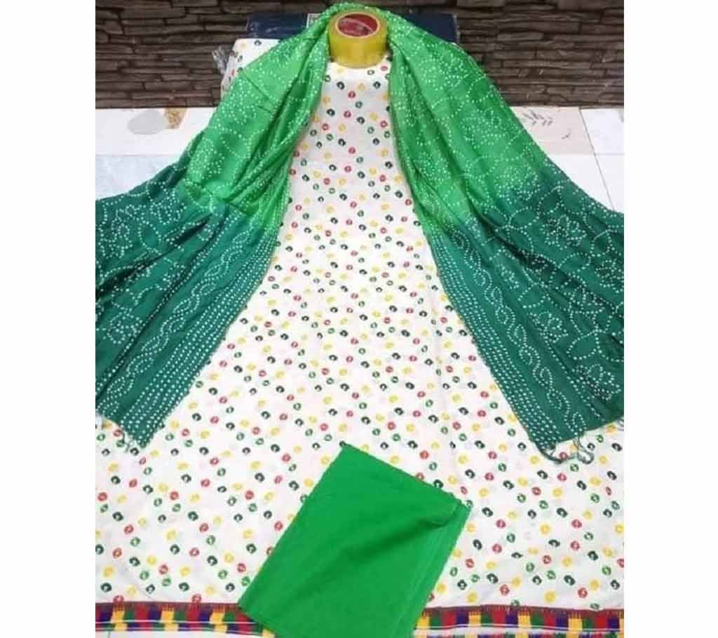 Unstitched Joypuri Cotton 3piece