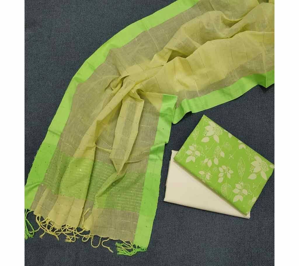 Unstitched Tat Original Cotton Multi Color Deshi Shalwar Kameez-16
