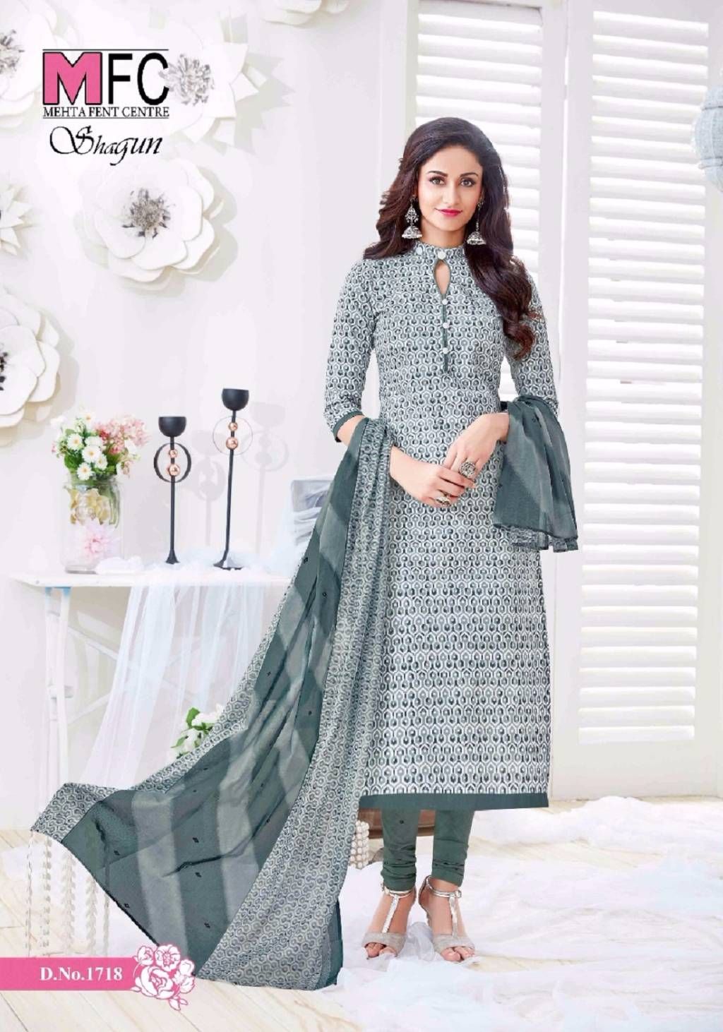 MFC SHAGUN Unstitched Lawn Three piece (1718)