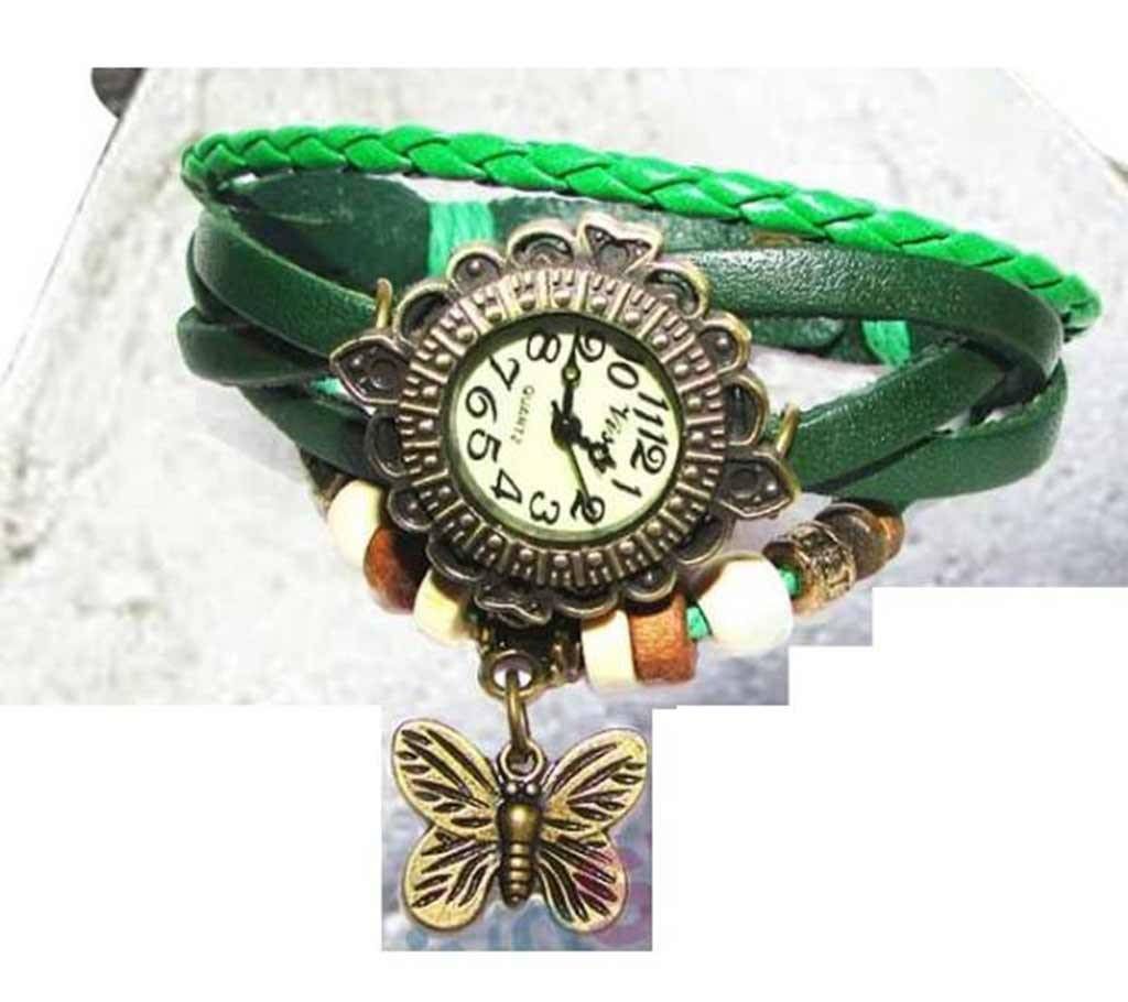 Butterfly Shaped Vintage Wrist Watch For Ladies