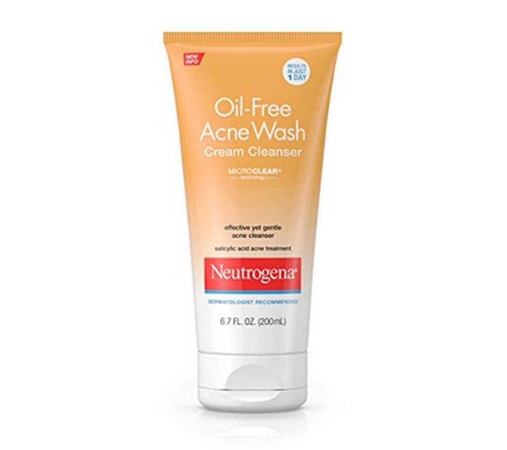 Neutrogena Oil-Free Acne Wash Cream Cleanser USA
